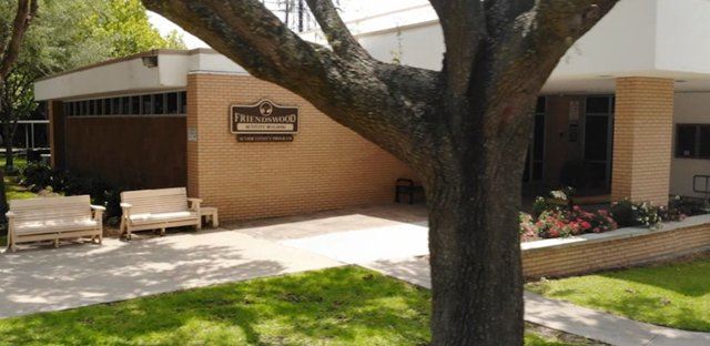 The exterior view of the Activity Building.
