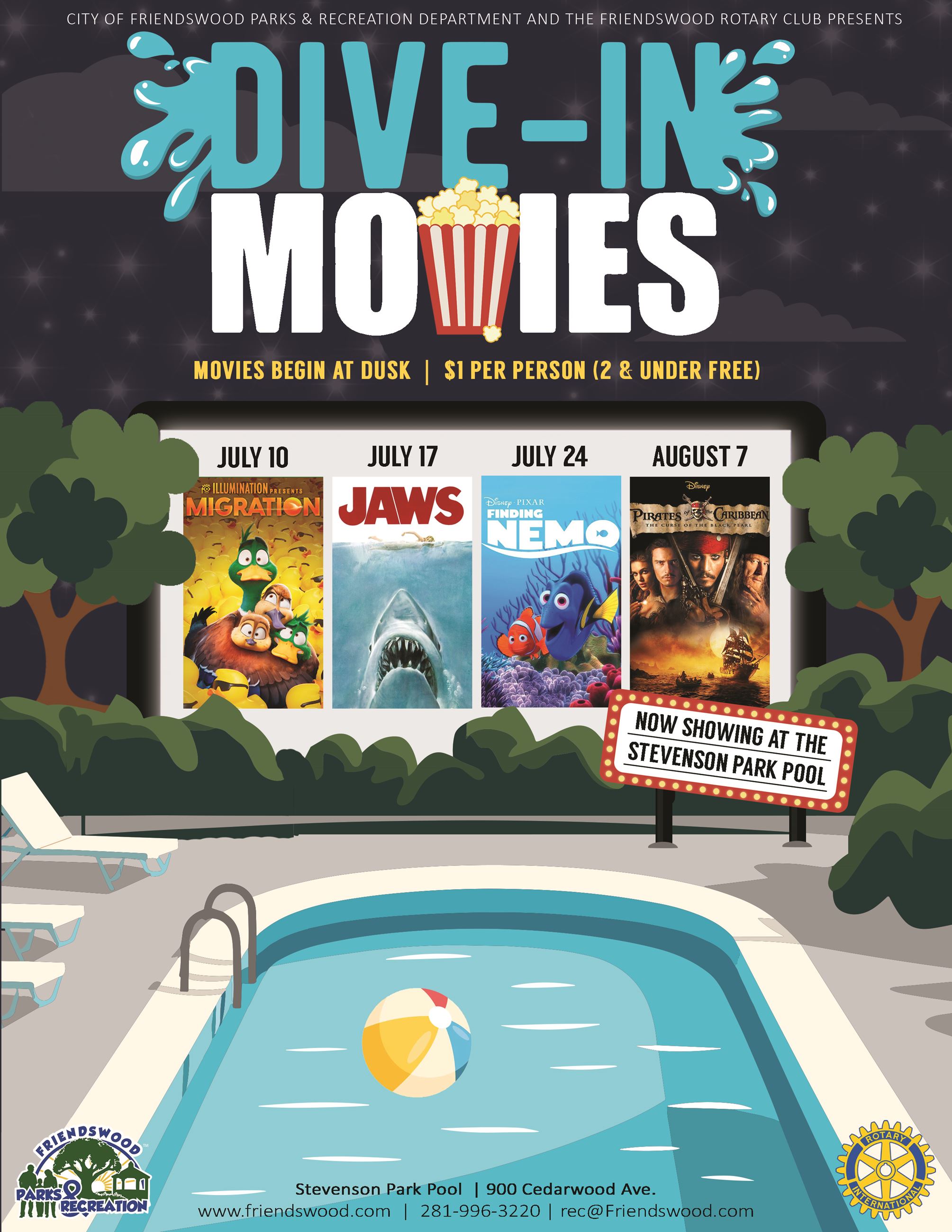 Dive-in Movies 2026 Flyer